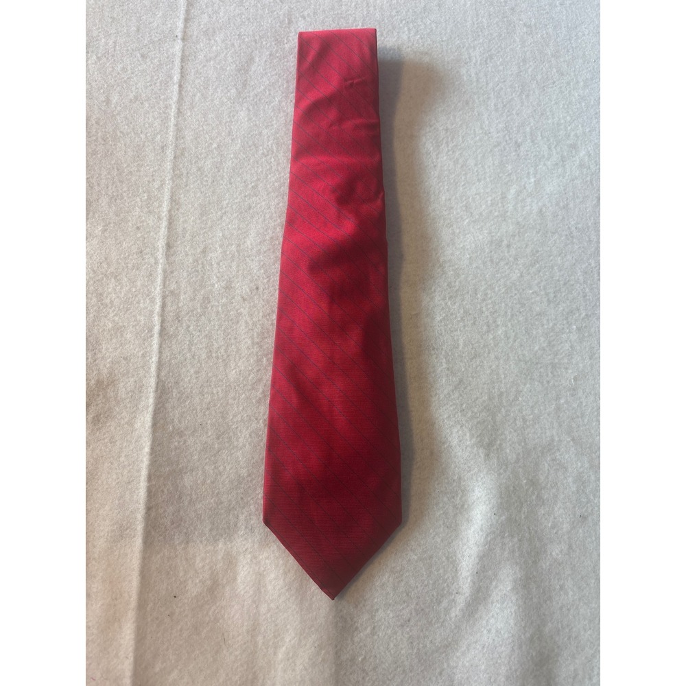Faconnable Necktie Mens‎ OS Red Blue Striped Excellent Silk Italy Atelier